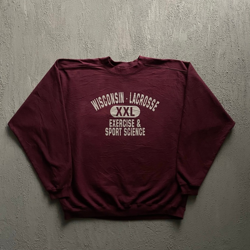 Vintage Wisconsin-Lacrosse Sweatshirt Mens XX Large red 1990s